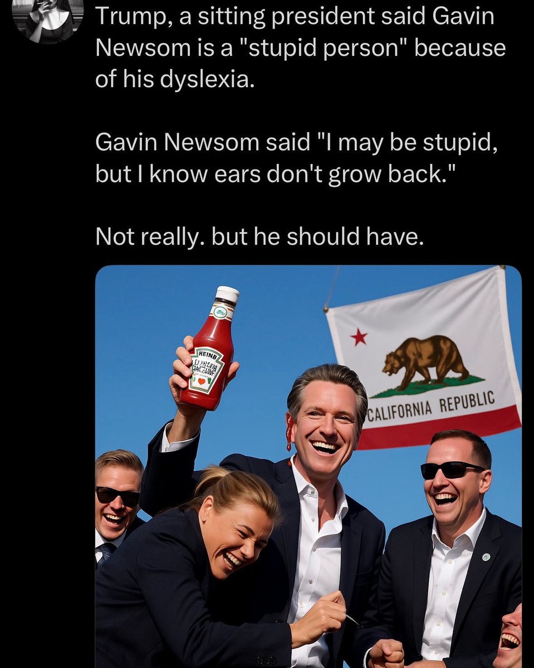 Trump, a sitting president said Gavin Newsom is a “stupid person” because of…