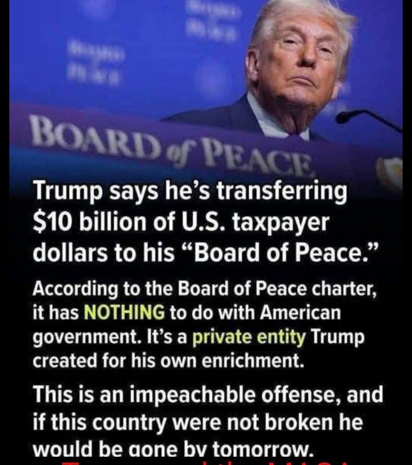 It’s impeachable but much more, he can be arrested and convicted