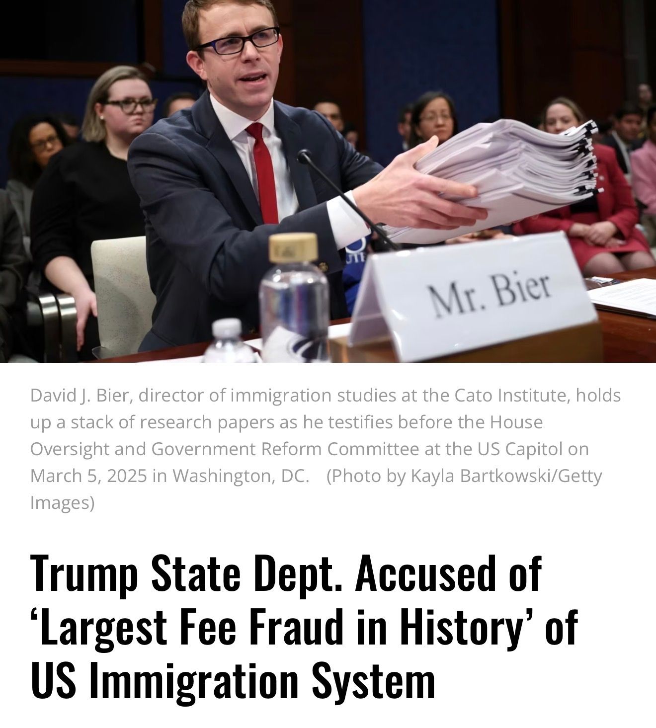 Trump State Dept. Accused of ‘Largest Fee Fraud in History’ of US Immigration…