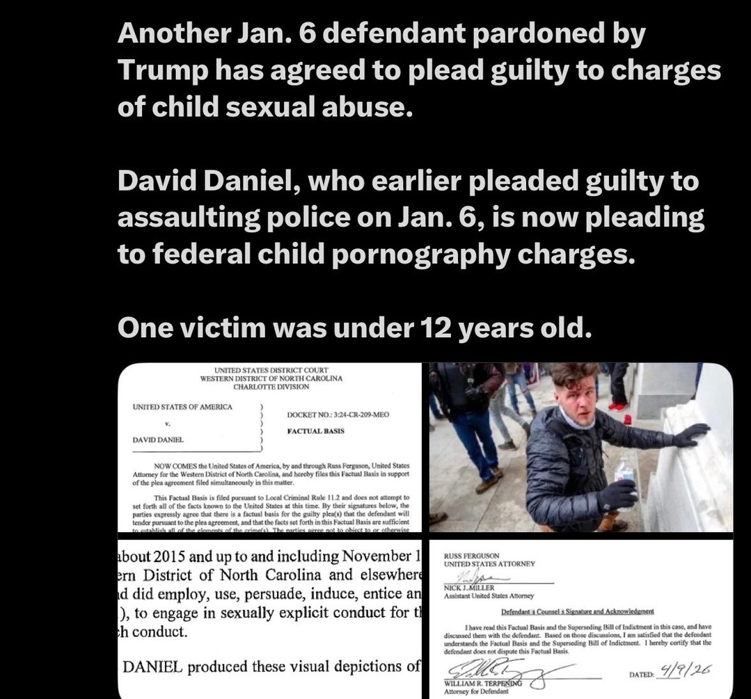 Breaking: Another pardoned Jan. 6 rioter to admit guilt in child sexual abuse…