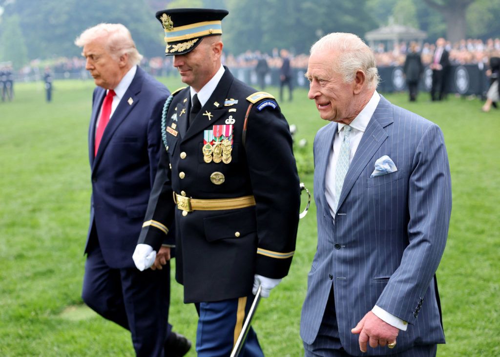 WATCH: Trump welcomes King Charles to the White House on his day of diplomacy…