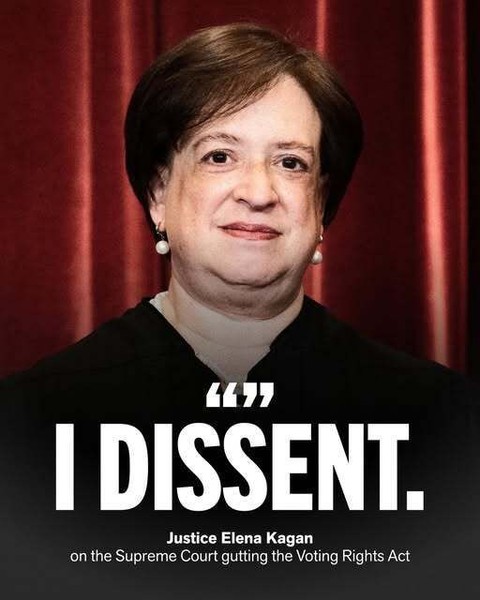 On gutting the Voting Rights Act: 
#SupremeCourt