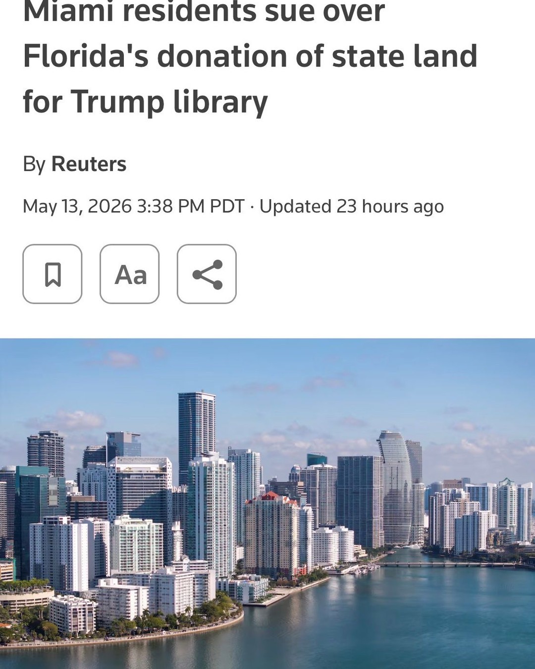 I want you to give me gold statues, billions of dollars to me & my kids, a 747,…