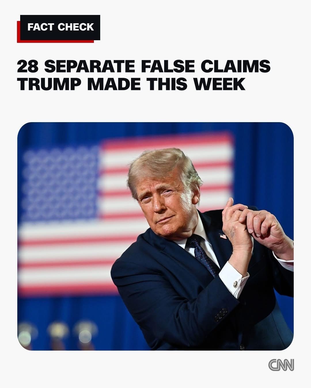 “President Donald Trump delivered a dizzying variety of false claims in his…