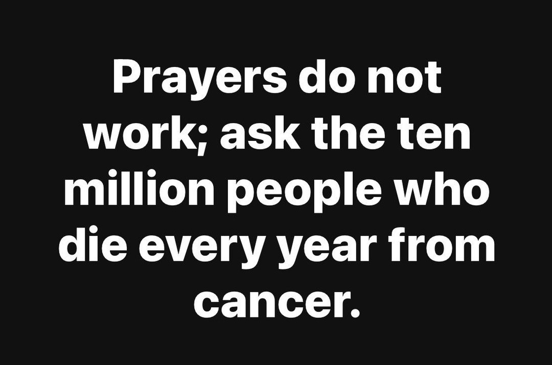 Enjoy your religion but thoughts and prayers aren’t #science. And why did #MAGA…