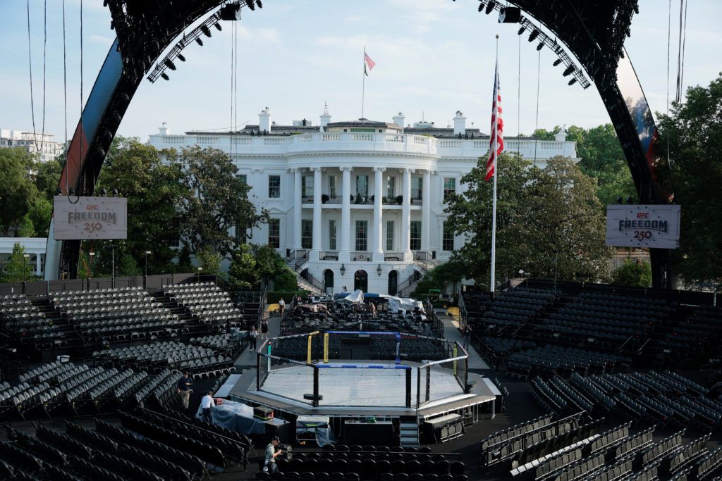 WATCH: A sneak peak of UFC’s Octagon at the White House…