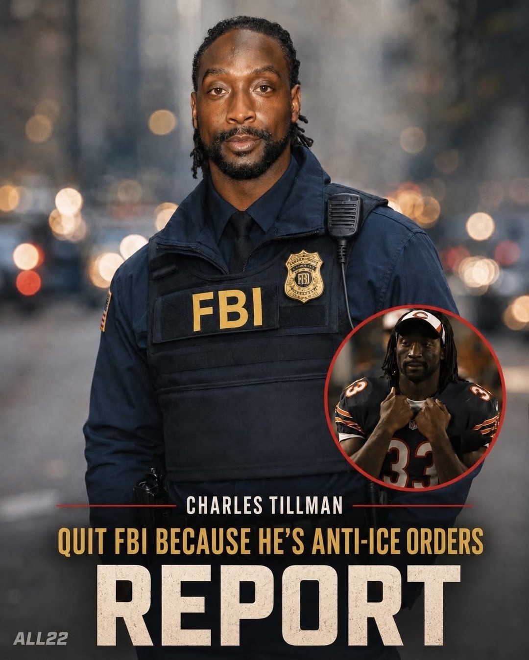 Ex-Bears star Charles “Peanut” Tillman, who joined the FBI after his long NFL…