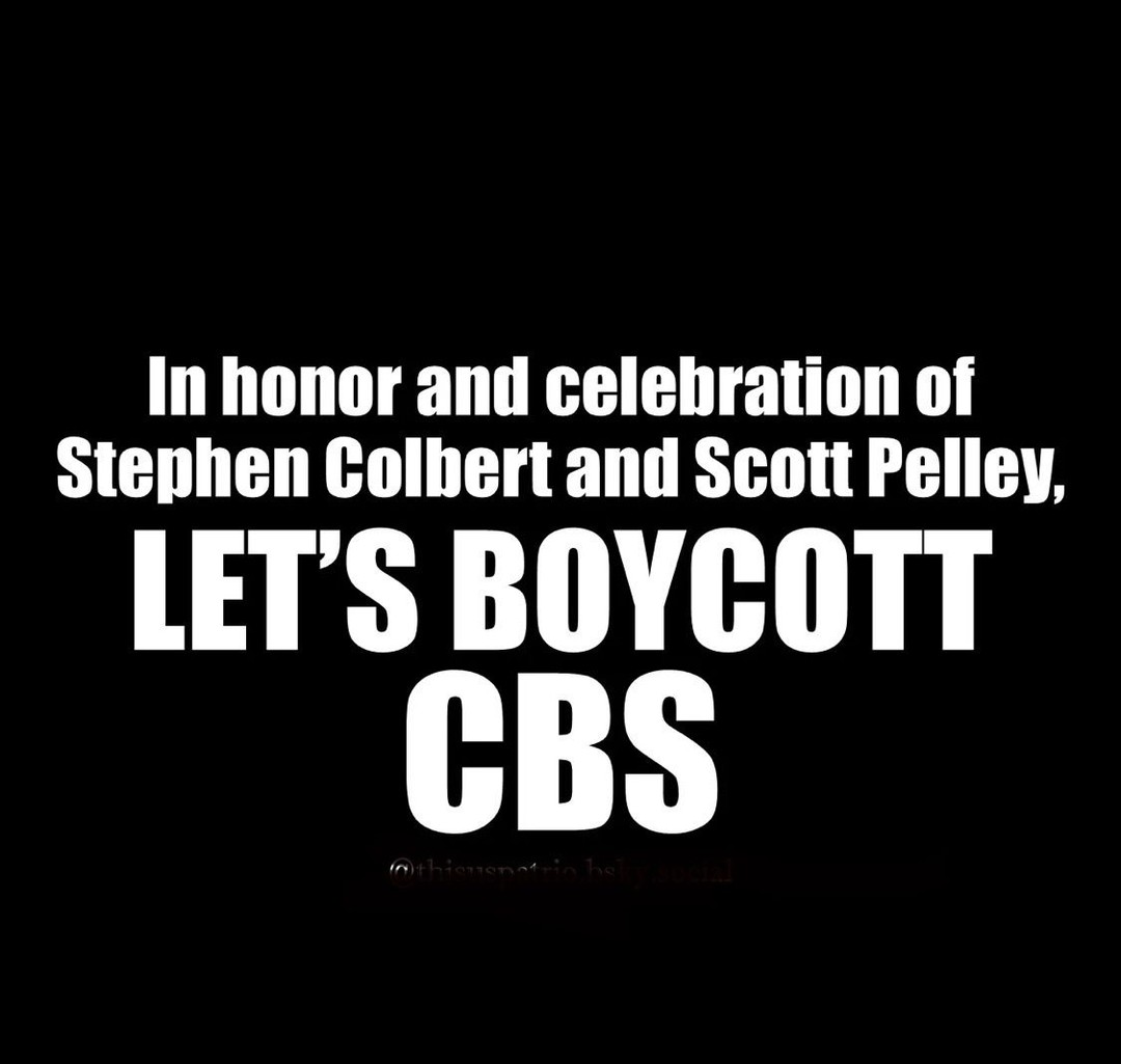 How about boycott #CBS for a nepotism illegal-monopoly takeover by a MAGA…