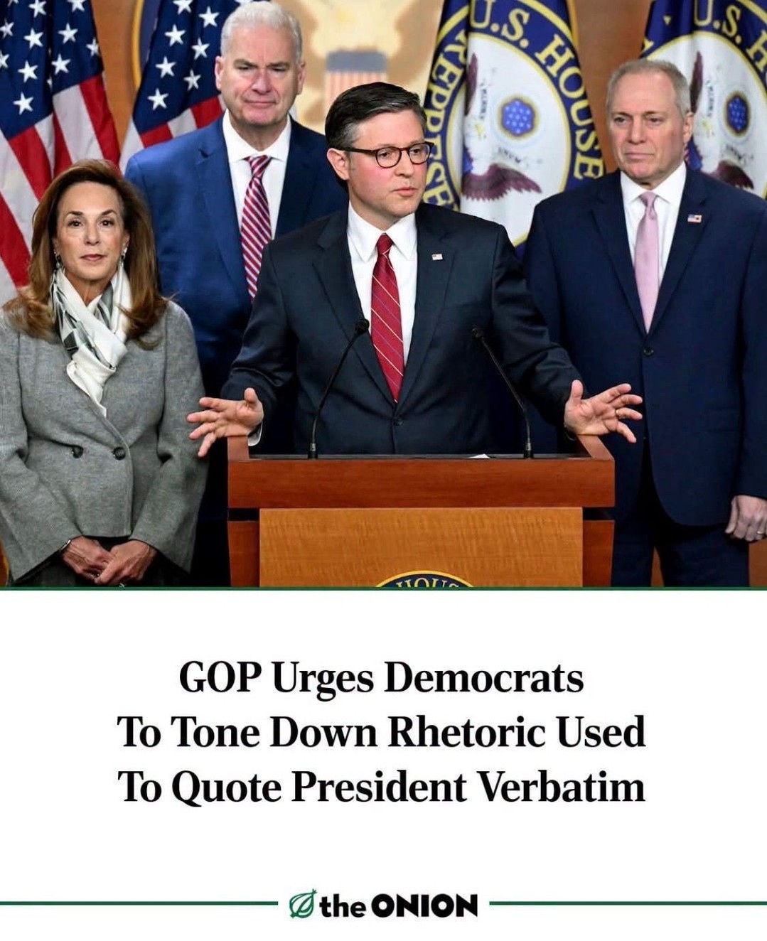 Don’t repeat what he’s saying (#satire or is it?)
