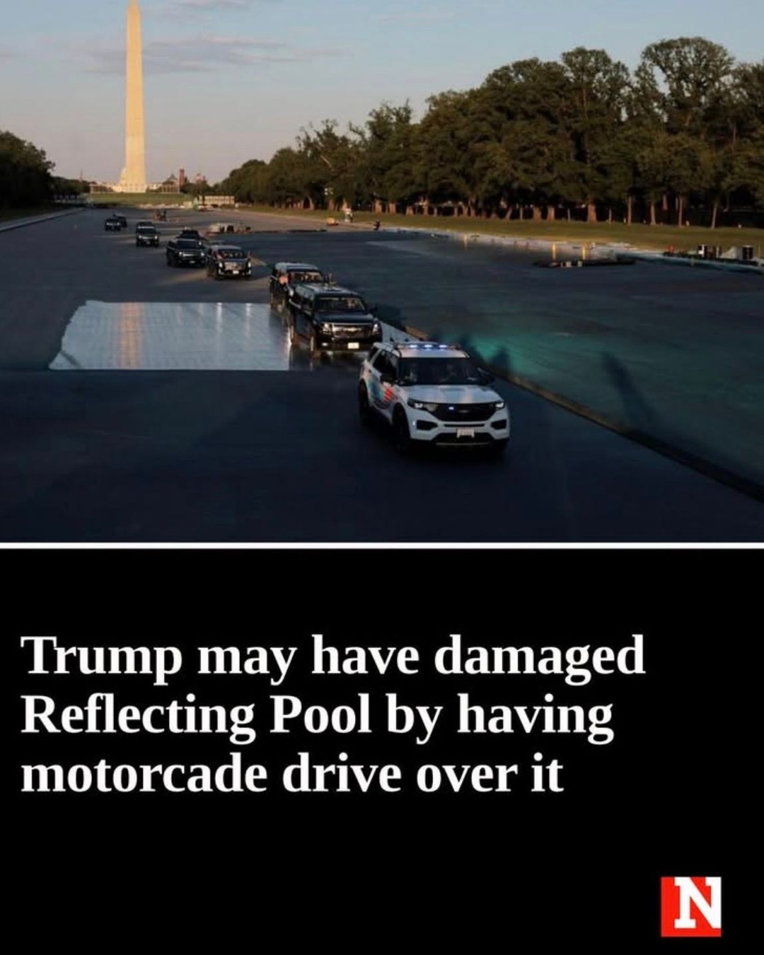 Trump’s decision to have his motorcade drive across the Lincoln Memorial…