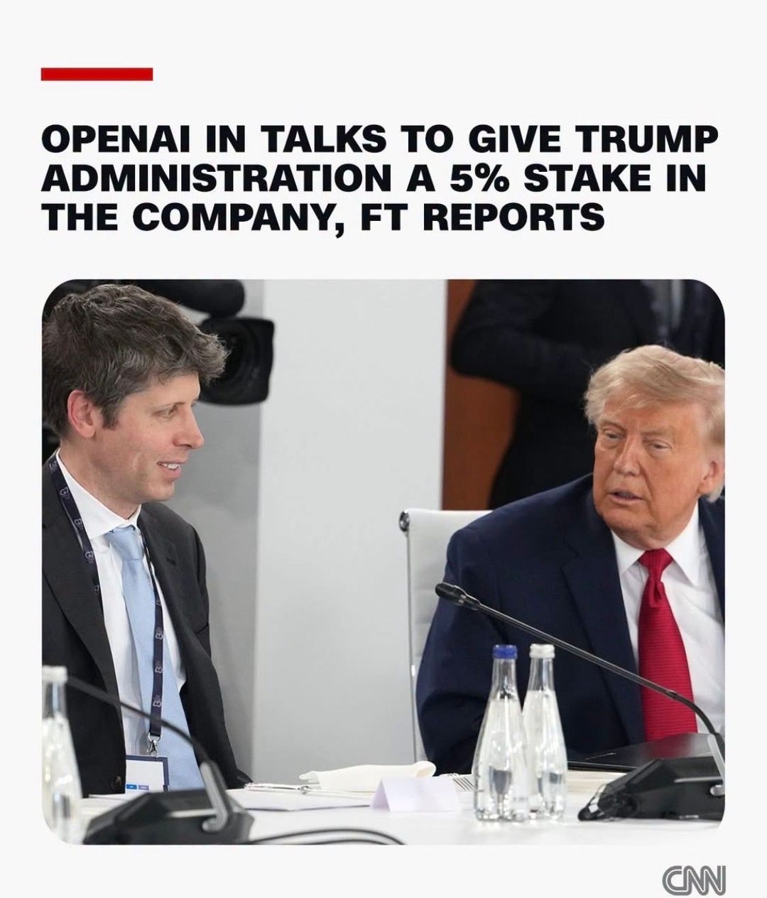 OpenAI, the creator of ChatGPT, is reportedly discussing handing the US…