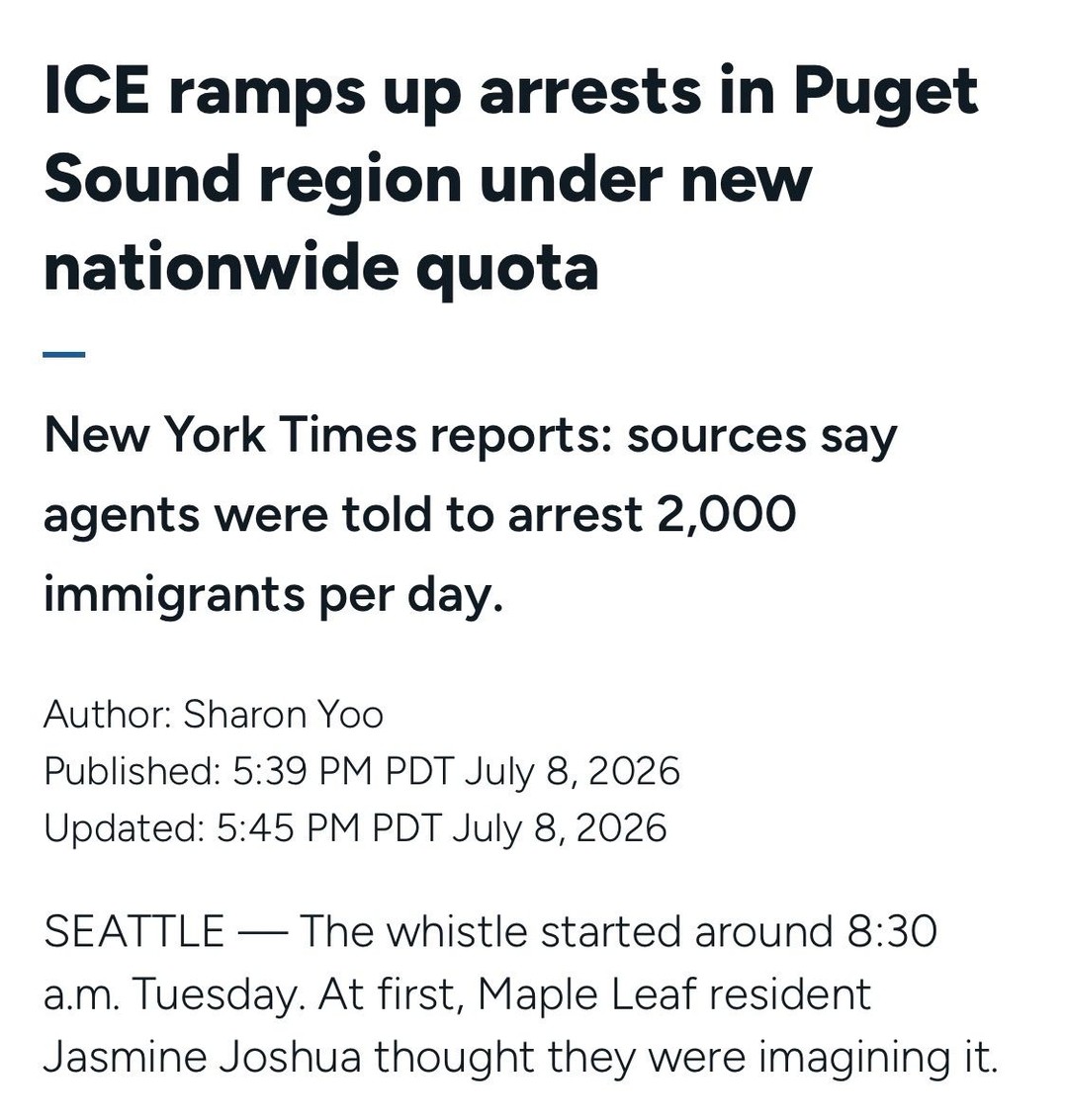 There will be tacit #ICE surges in Blue districts, #Seattle #Houston. Are you…