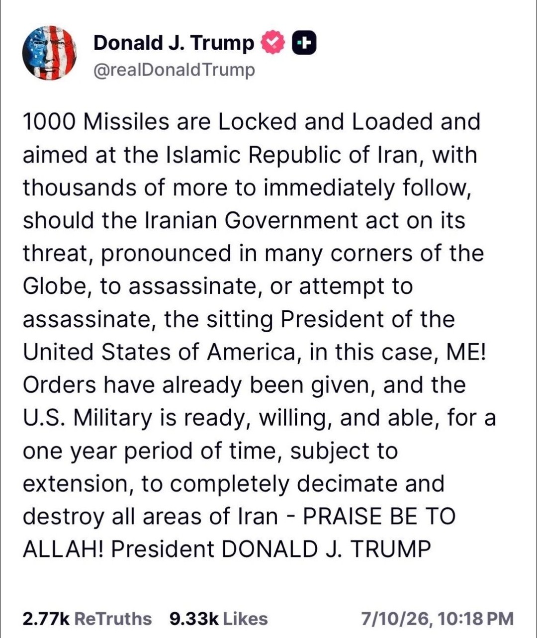 Donald #Trump is mentally deranged tyrant. He’s a danger to the U.S. He’s a…