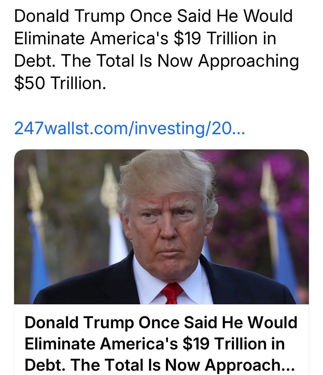 If #MAGA only understood #math. #Trump will bankrupt this country just as his…