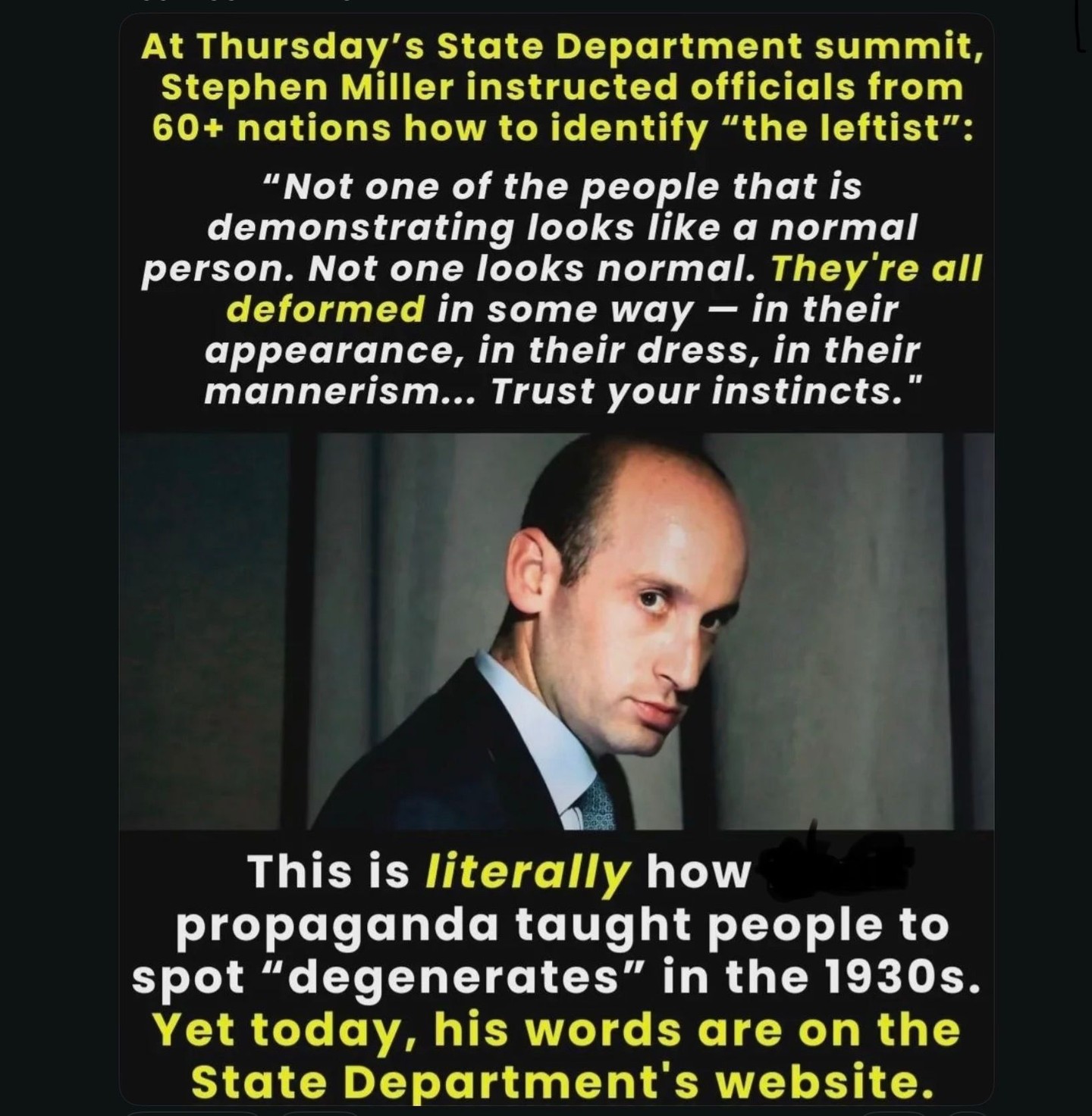 When in history has this happened before?  They even quote on “State.gov” that…